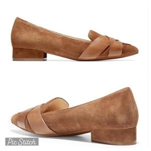 Cole Haan Camila Brown Suede Leather Skimmer Flats Loafers Size 9.5